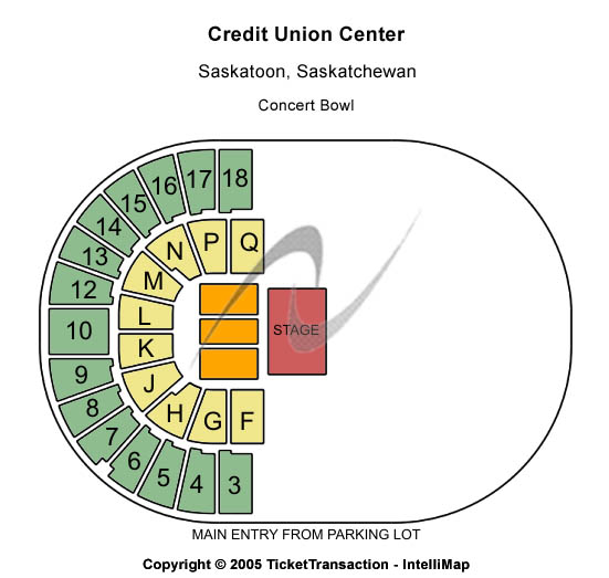 SaskTel Centre Concert Bowl Seating Chart