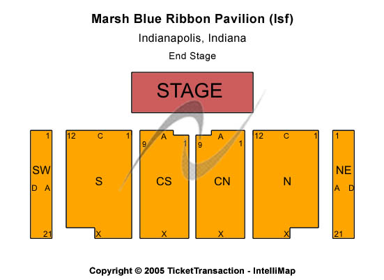 Blue Ribbon Pavilion End Stage Seating Chart