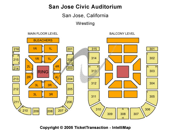 San Jose Civic Wrestling Seating Chart