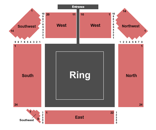 2300 Arena Ring of Honor Wrestling Seating Chart