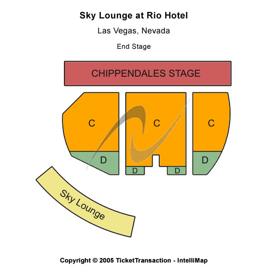 Chippendales Theatre at Rio Las Vegas Other Seating Chart
