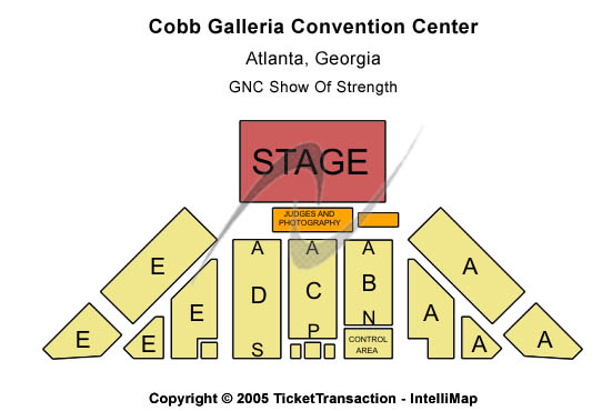 Cobb Galleria Convention Center GNC Show Of Strength Seating Chart