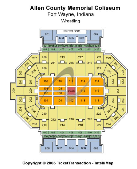 Allen County War Memorial Coliseum Center Stage Seating Chart