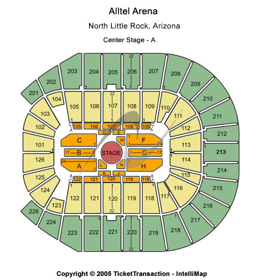 Simmons Bank Arena Other Seating Chart