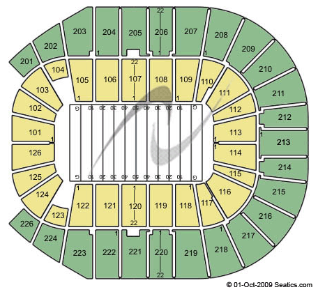 Simmons Bank Arena Football Seating Chart