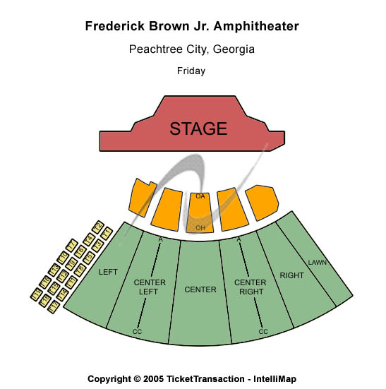 Frederick Brown Jr Amphitheatre Friday Seating Chart