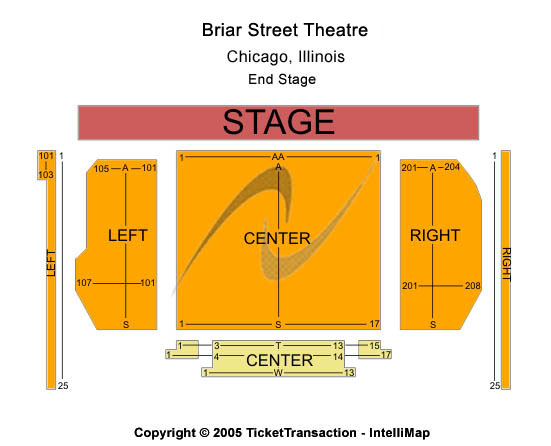 Briar Street Theatre End Stage Seating Chart