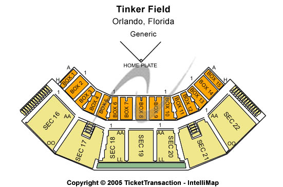 Tinker Field Generic Seating Chart
