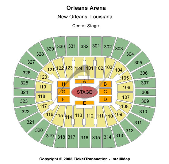 Smoothie King Center Center Stage Seating Chart