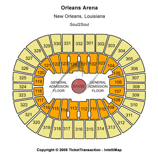 Smoothie King Center Soul2Soul Seating Chart