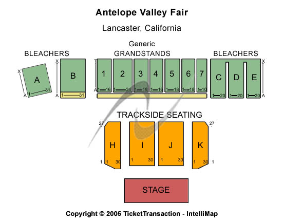 AV Fair & Event Center Generic Seating Chart