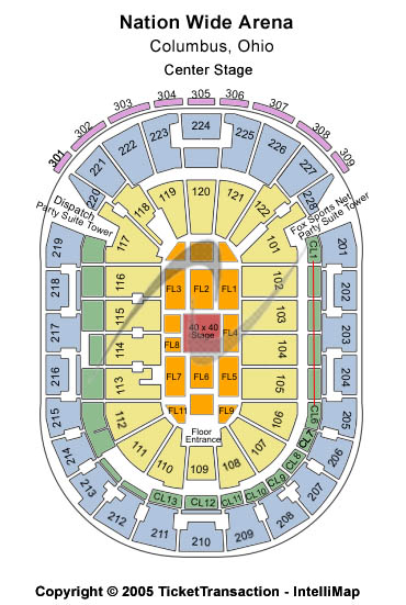 Nationwide Arena Center Stage Seating Chart
