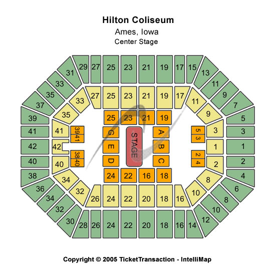 Hilton Coliseum Center Stage Seating Chart