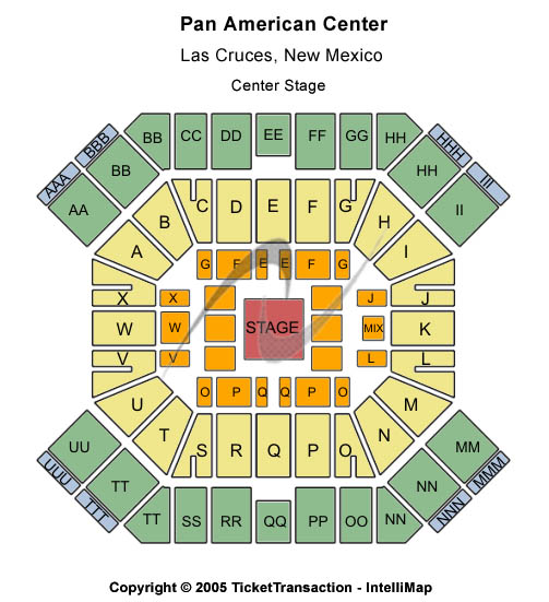 Pan American Center Center Stage Seating Chart