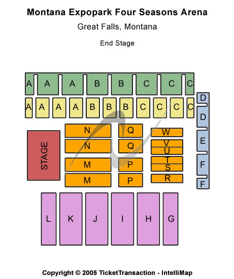 Pacific Steel & Recycling Four Seasons Arena End Stage Seating Chart