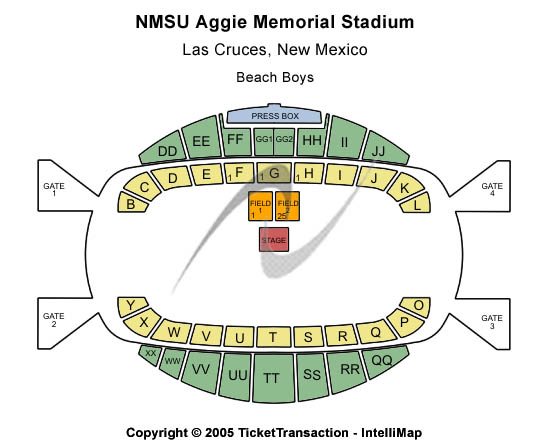 Aggie Memorial Stadium NMSU Beach Boys Seating Chart