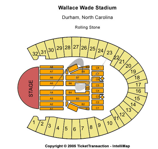 Brooks Field At Wallace Wade Stadium Rolling Stone Seating Chart