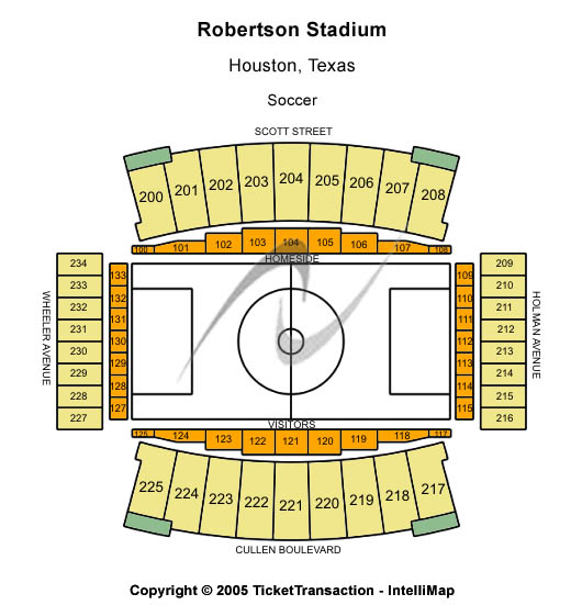 TDECU Stadium Soccer Seating Chart