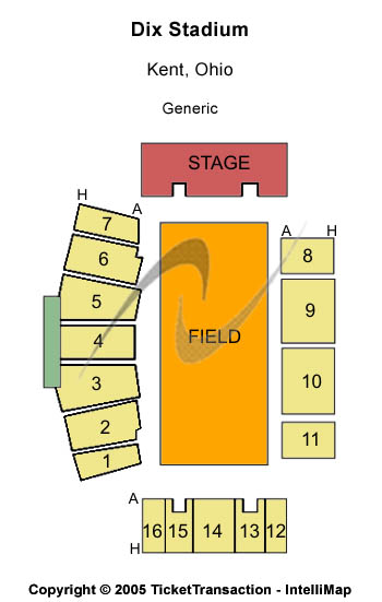 Dix Stadium Generic Seating Chart