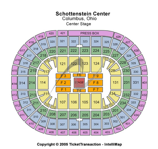 Value City Arena at The Schottenstein Center Center Stage Seating Chart