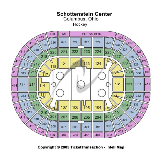 Value City Arena at The Schottenstein Center Hockey Seating Chart