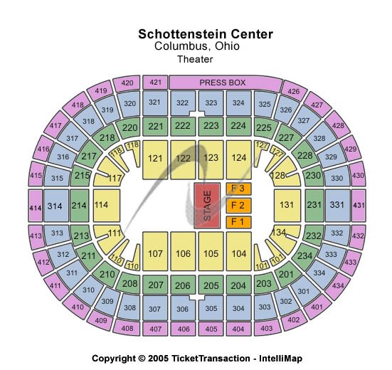 Value City Arena at The Schottenstein Center Theater Seating Chart