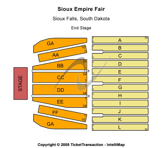 Sioux Empire Fair At W.H. Lyon Fairgrounds End Stage Seating Chart