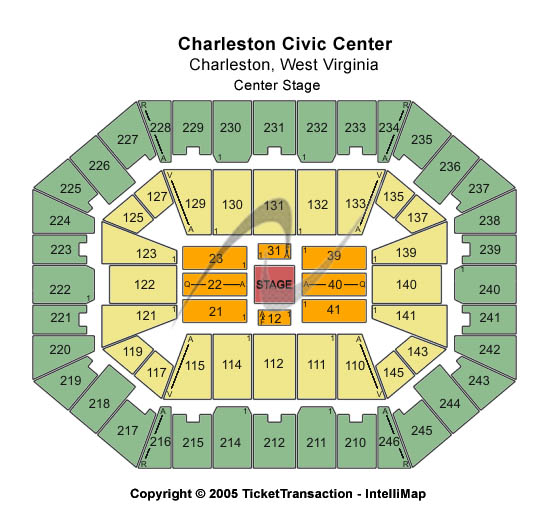 Charleston Coliseum & Convention Center - Charleston Center Stage Seating Chart
