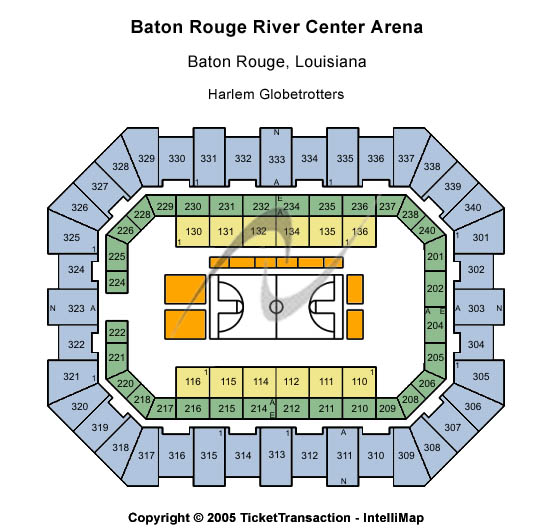 Raising Cane's River Center Arena Harlem Globetrotters Seating Chart