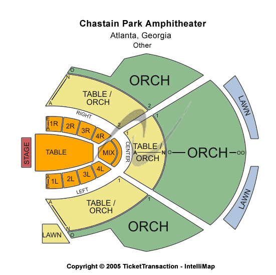 Cadence Bank Amphitheatre at Chastain Park Other Seating Chart