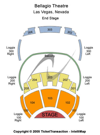 O Theater - Bellagio Other Seating Chart