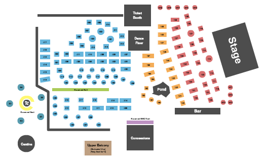 2920 Roadhouse Restaurant Endstage 2 Seating Chart
