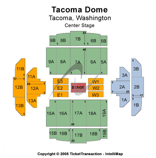 Tacoma Dome Standard Seating Chart