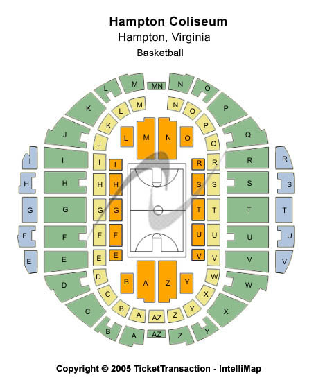 Hampton Coliseum Standard Seating Chart