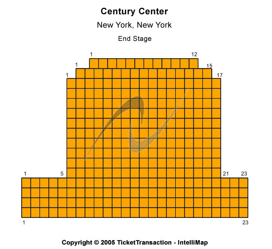 Century Center - NY End Stage Seating Chart