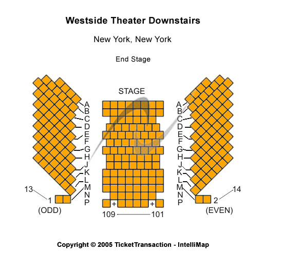 Westside Theatre Downstairs End Stage Seating Chart