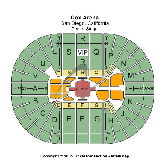 Viejas Arena At Aztec Bowl Center Stage Seating Chart
