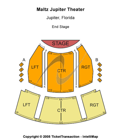 Maltz Jupiter Theatre End Stage Seating Chart