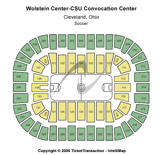 Wolstein Center - CSU Convocation Center Soccer Seating Chart