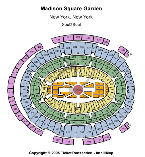 Madison Square Garden Soul2Soul Seating Chart