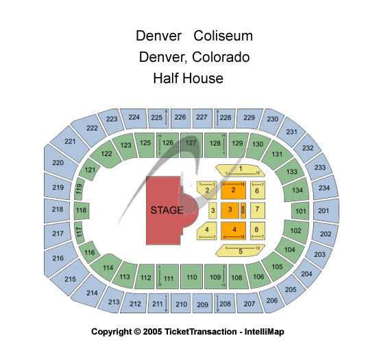 Denver Coliseum Half House Seating Chart