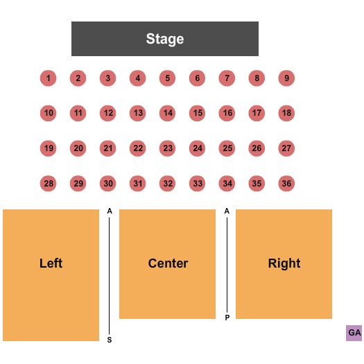 365 Sports Complex End Stage Seating Chart