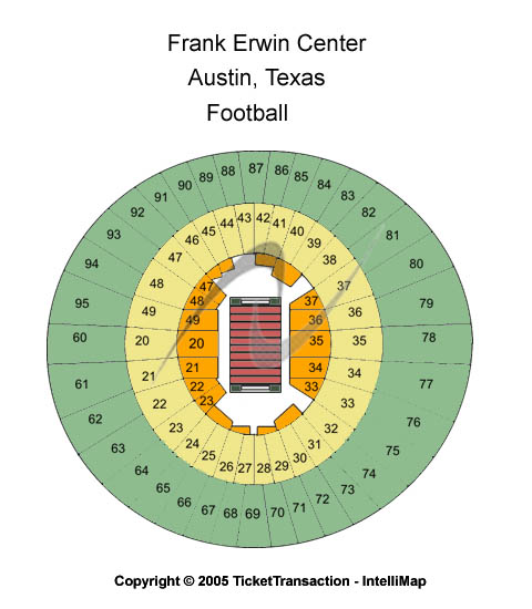 Frank Erwin Center Football Seating Chart
