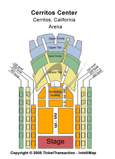 Cerritos Center T-Stage Seating Chart