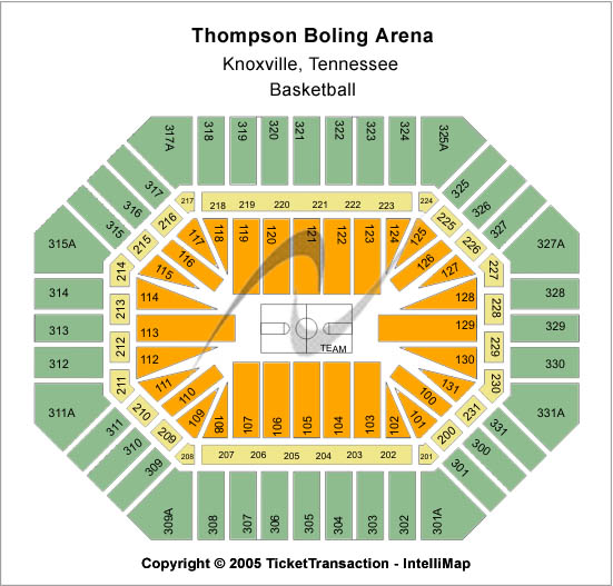 Thompson Boling Arena at Food City Center Basketball Seating Chart