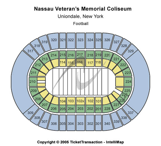 Nassau Veterans Memorial Coliseum Football Seating Chart