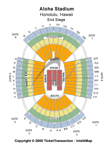 Aloha Stadium End Stage Seating Chart