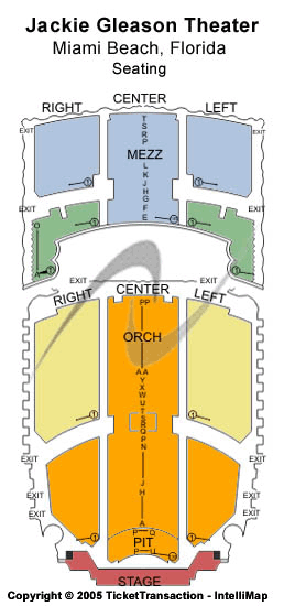 The Fillmore Miami Beach At Jackie Gleason Theater Other Seating Chart