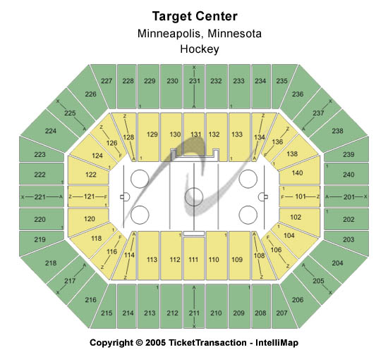 Target Center Hockey Seating Chart