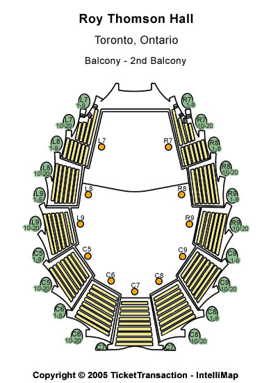 Roy Thomson Hall Standard Seating Chart